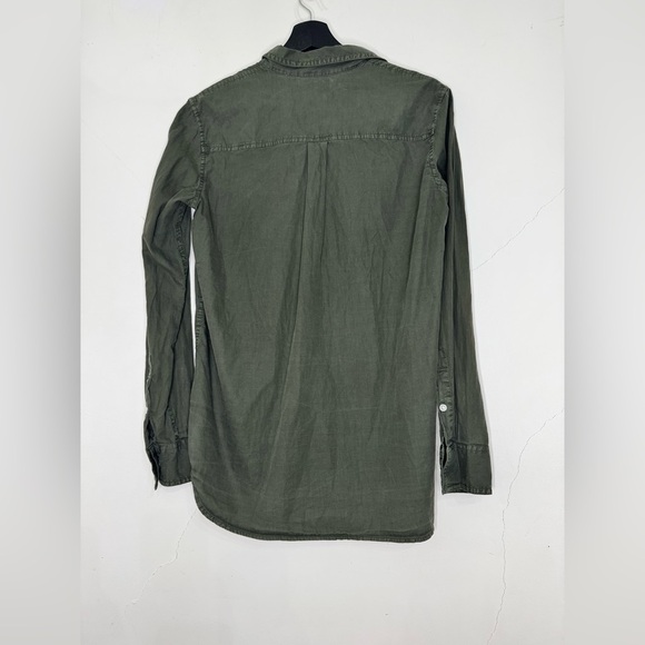 Women’s Vince The Utility Cotton and Silk Spring Spread Collar Relaxed Button Up - Picture 3 of 7